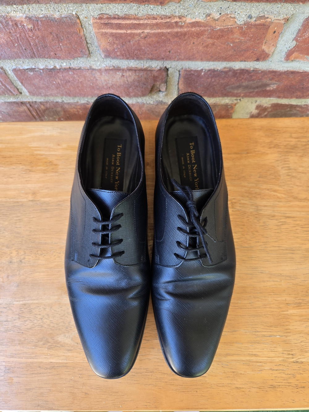To Boot New York Adam Oxford shoes Black Leather mens size 10